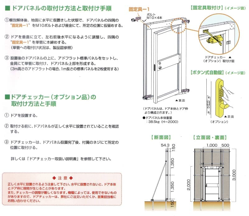 ドアパネル使用の手引き